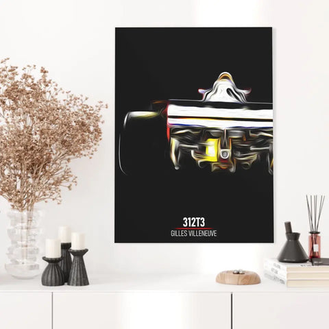 Affiche ou Tableau Ferrari 312T3 Gilles Villeneuve Formule 1