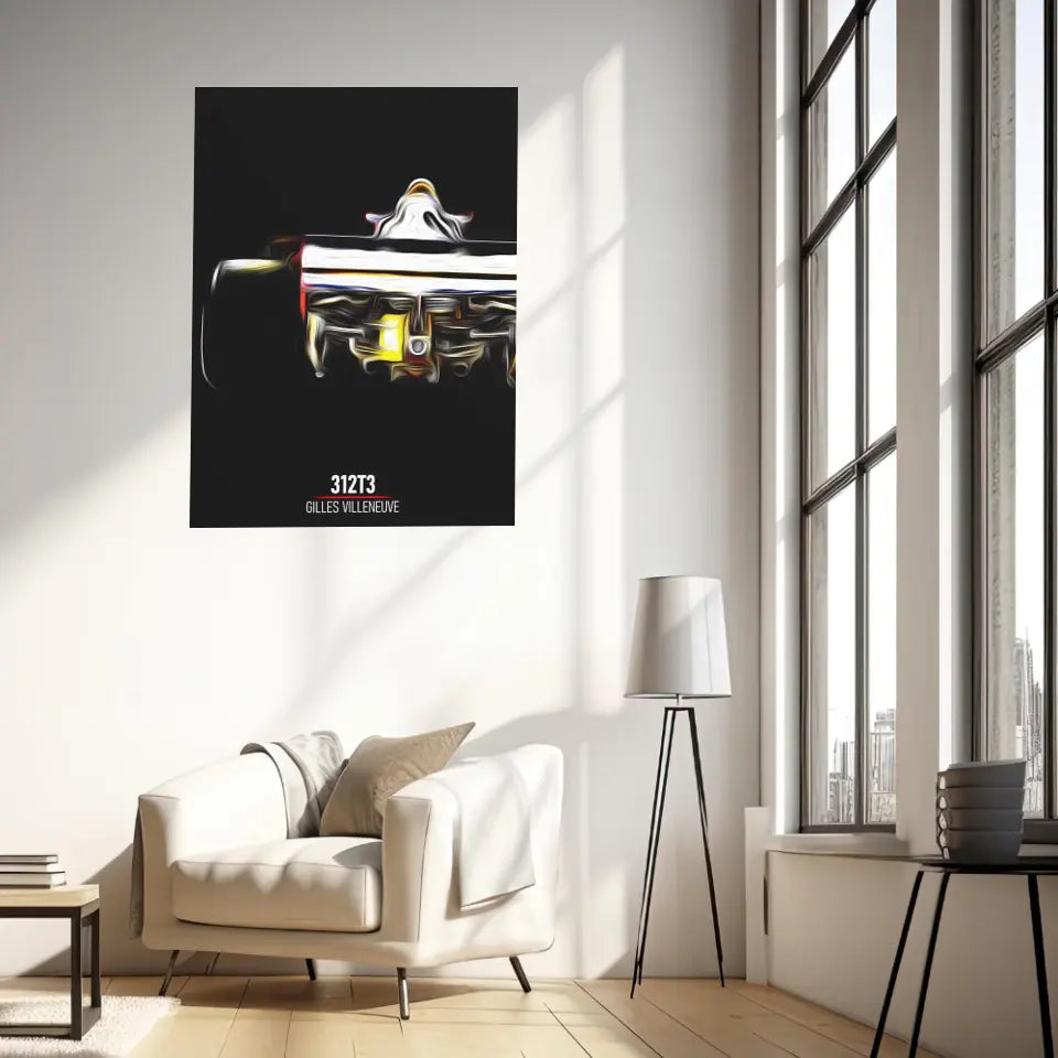Affiche ou Tableau Ferrari 312T3 Gilles Villeneuve Formule 1