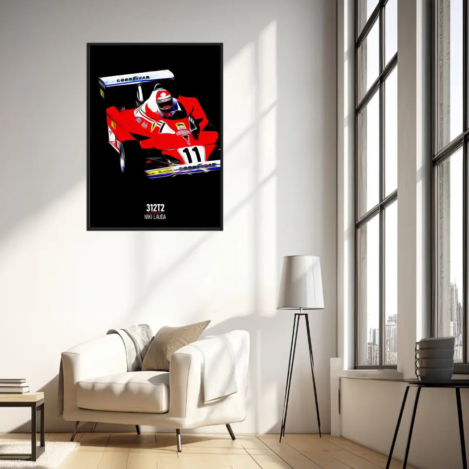 Affiche ou Tableau Ferrari 312T2 Niki Lauda Formule 1