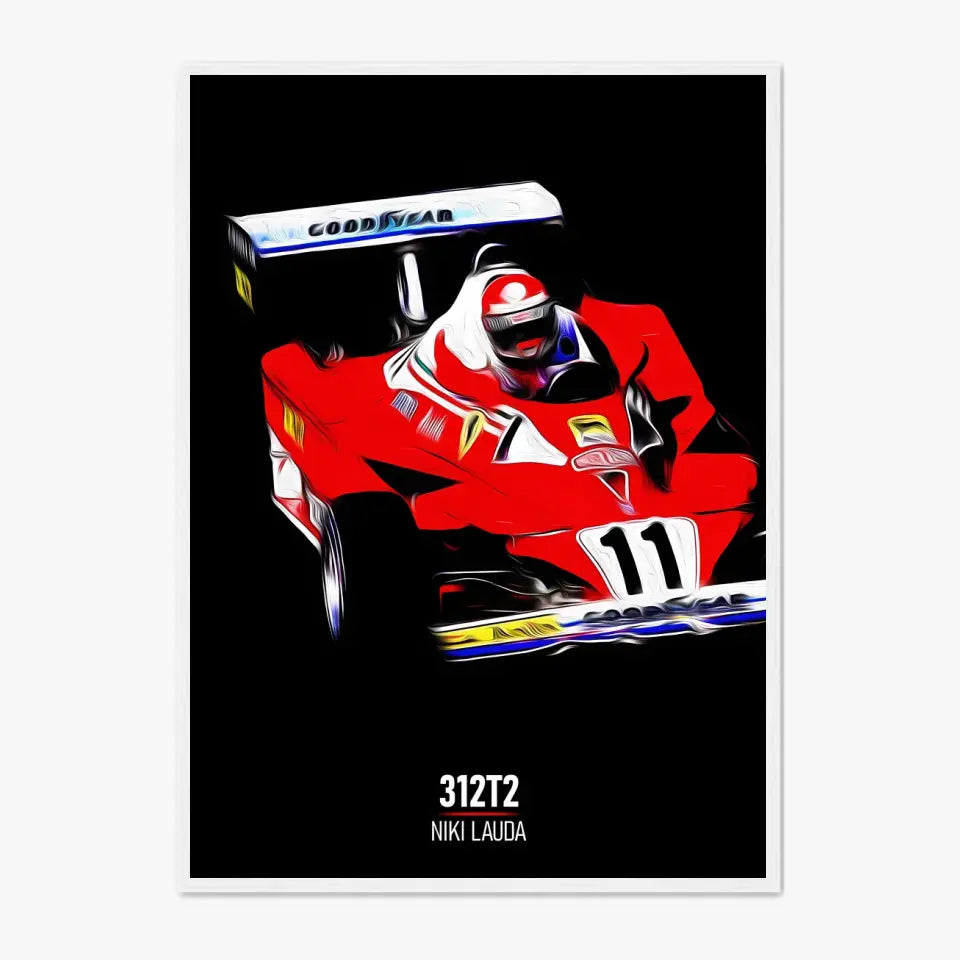 Affiche ou Tableau Ferrari 312T2 Niki Lauda Formule 1