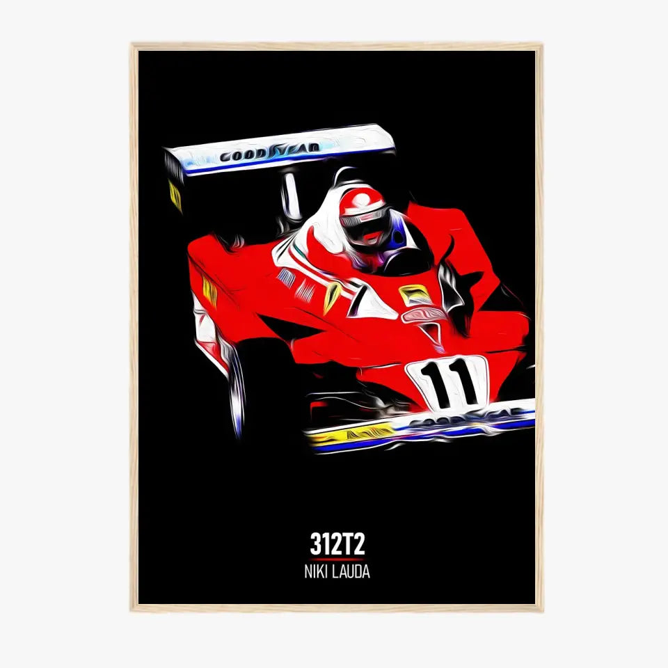 Affiche ou Tableau Ferrari 312T2 Niki Lauda Formule 1