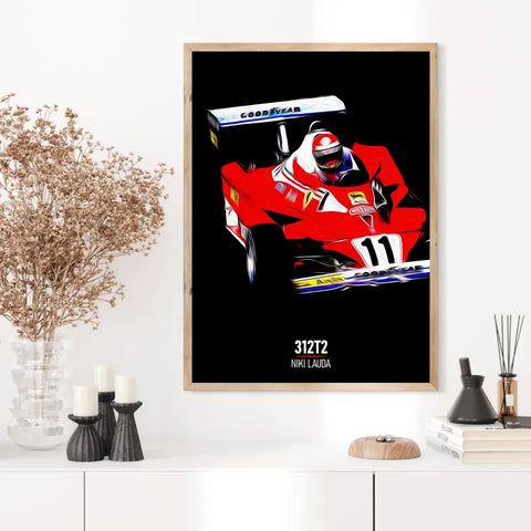 Affiche ou Tableau Ferrari 312T2 Niki Lauda Formule 1