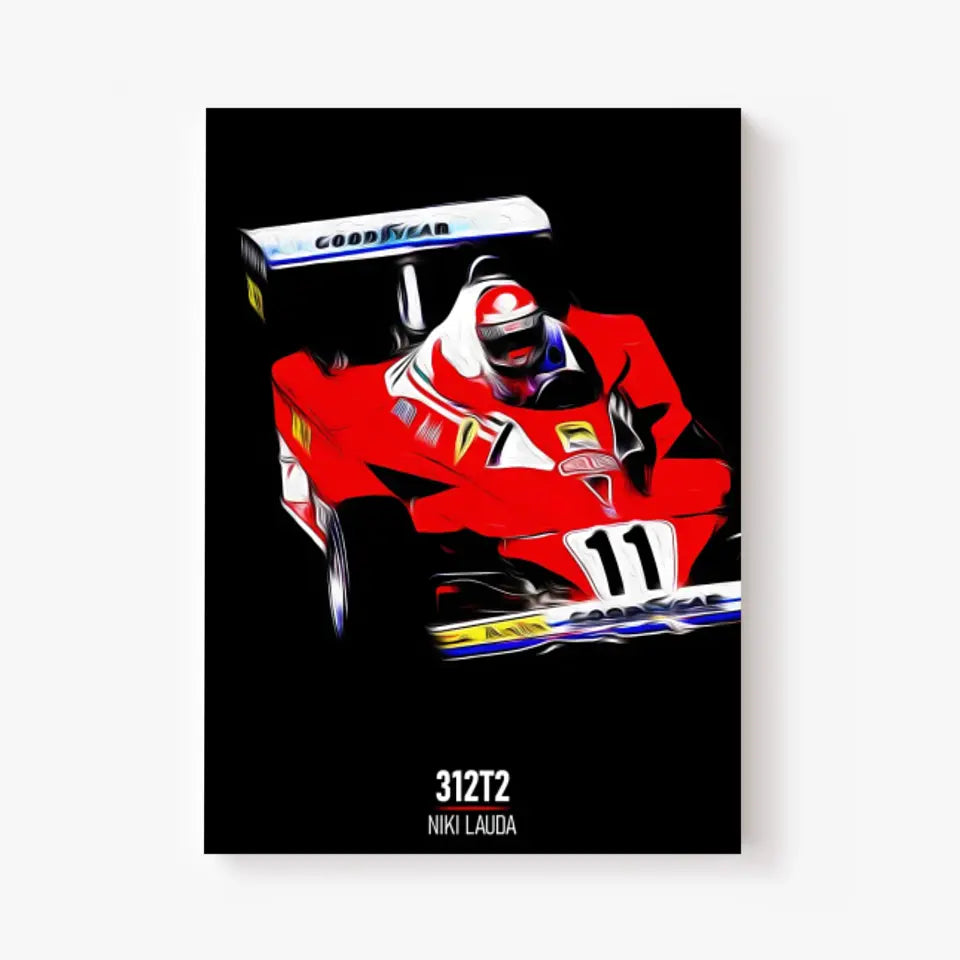 Affiche ou Tableau Ferrari 312T2 Niki Lauda Formule 1