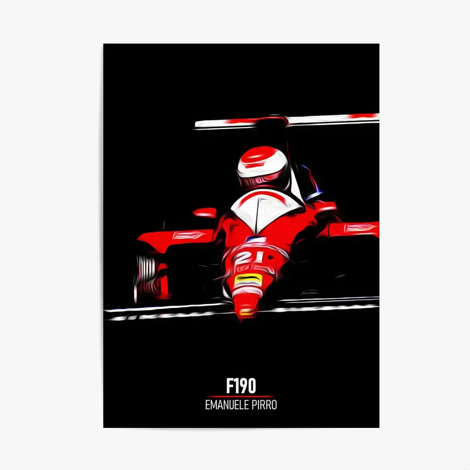 Affiche ou Tableau Dallara F190 Emanuele Pirro Formule 1