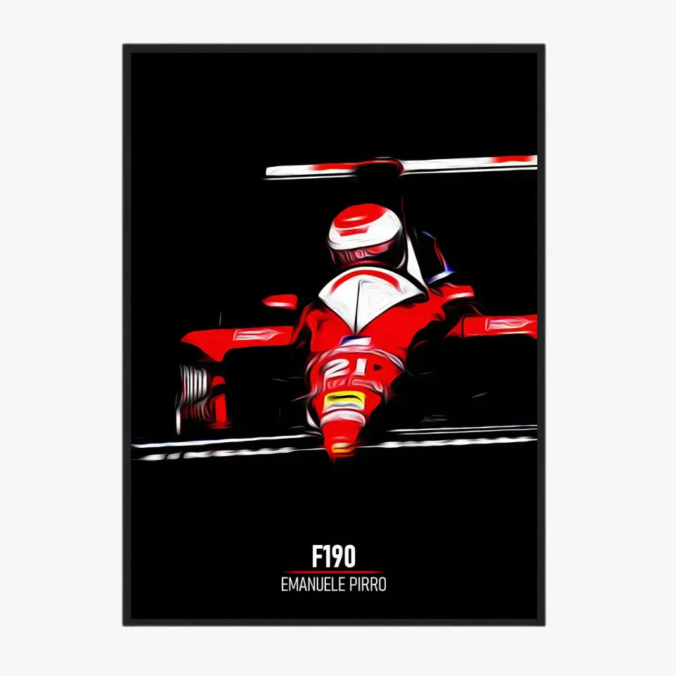 Affiche ou Tableau Dallara F190 Emanuele Pirro Formule 1