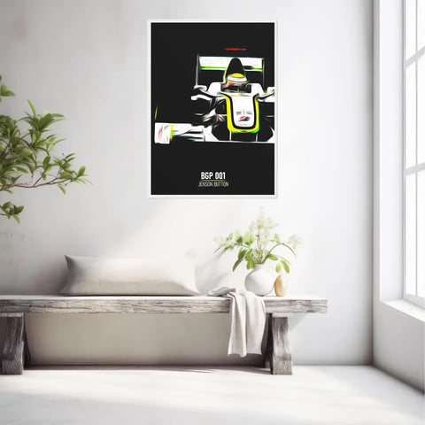 Affiche ou Tableau Brawn BGP 001 Jenson Button Formule 1