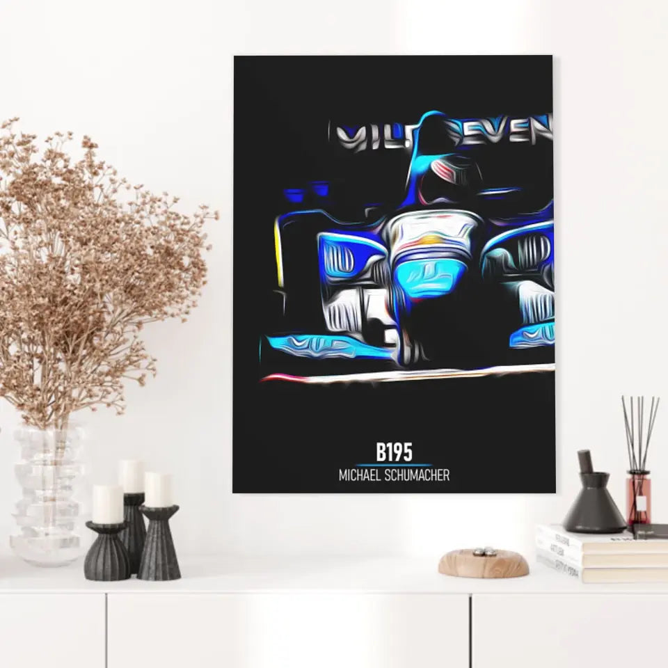 Affiche ou Tableau Benetton B195 Michael Schumacher Formule 1