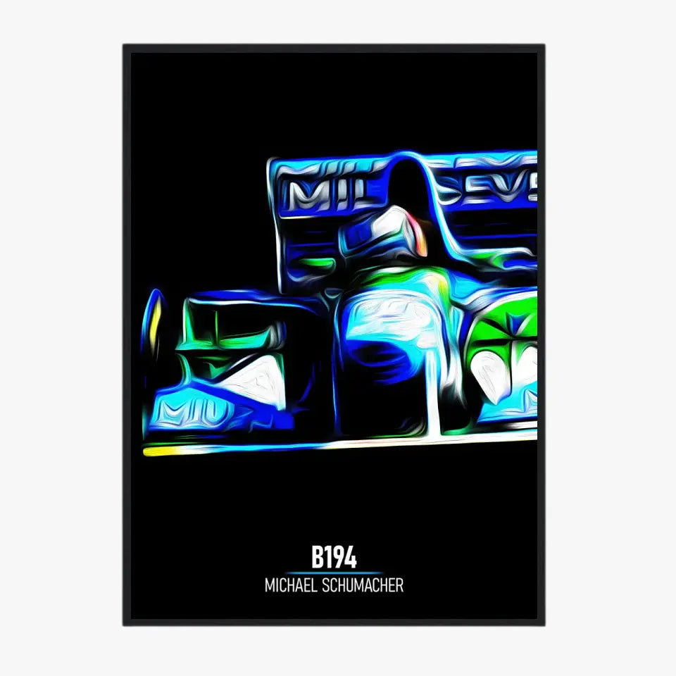 Affiche ou Tableau Benetton B194 Michael Schumacher Formule 1