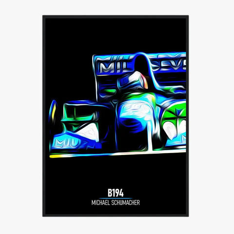 Affiche ou Tableau Benetton B194 Michael Schumacher Formule 1