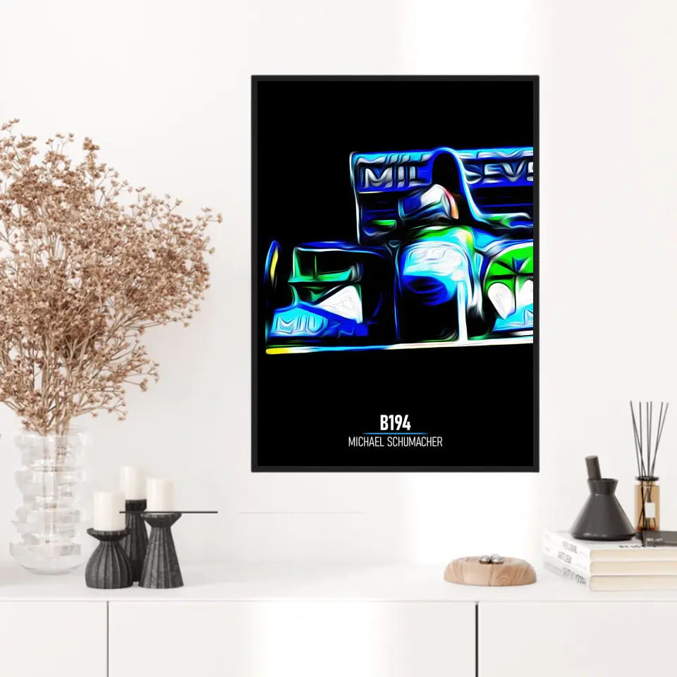 Affiche ou Tableau Benetton B194 Michael Schumacher Formule 1