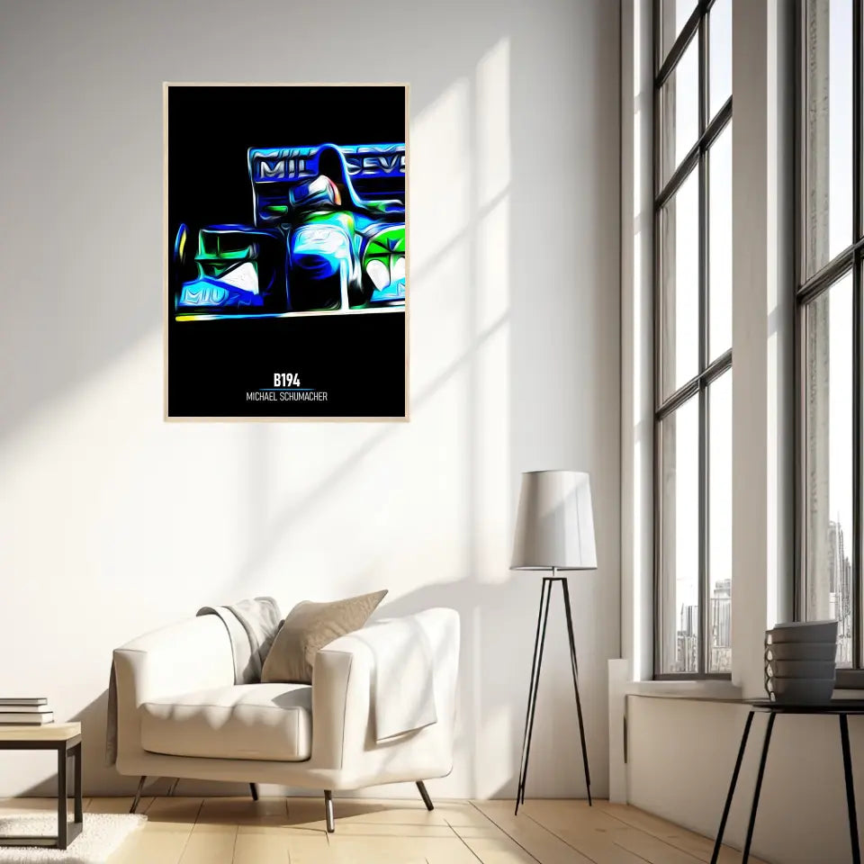 Affiche ou Tableau Benetton B194 Michael Schumacher Formule 1