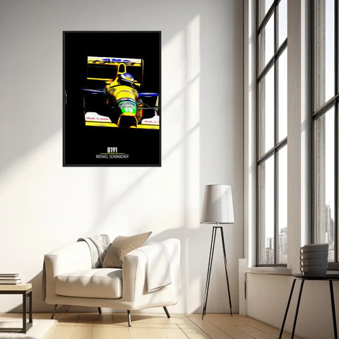 Affiche ou Tableau Benetton B191 Michael Schumacher Formule 1