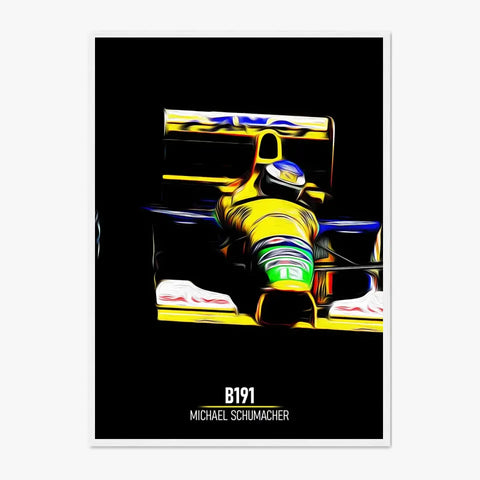 Affiche ou Tableau Benetton B191 Michael Schumacher Formule 1