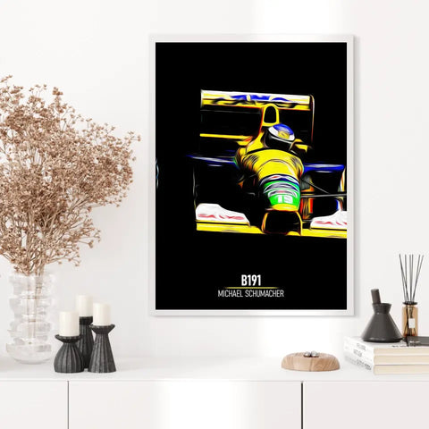 Affiche ou Tableau Benetton B191 Michael Schumacher Formule 1