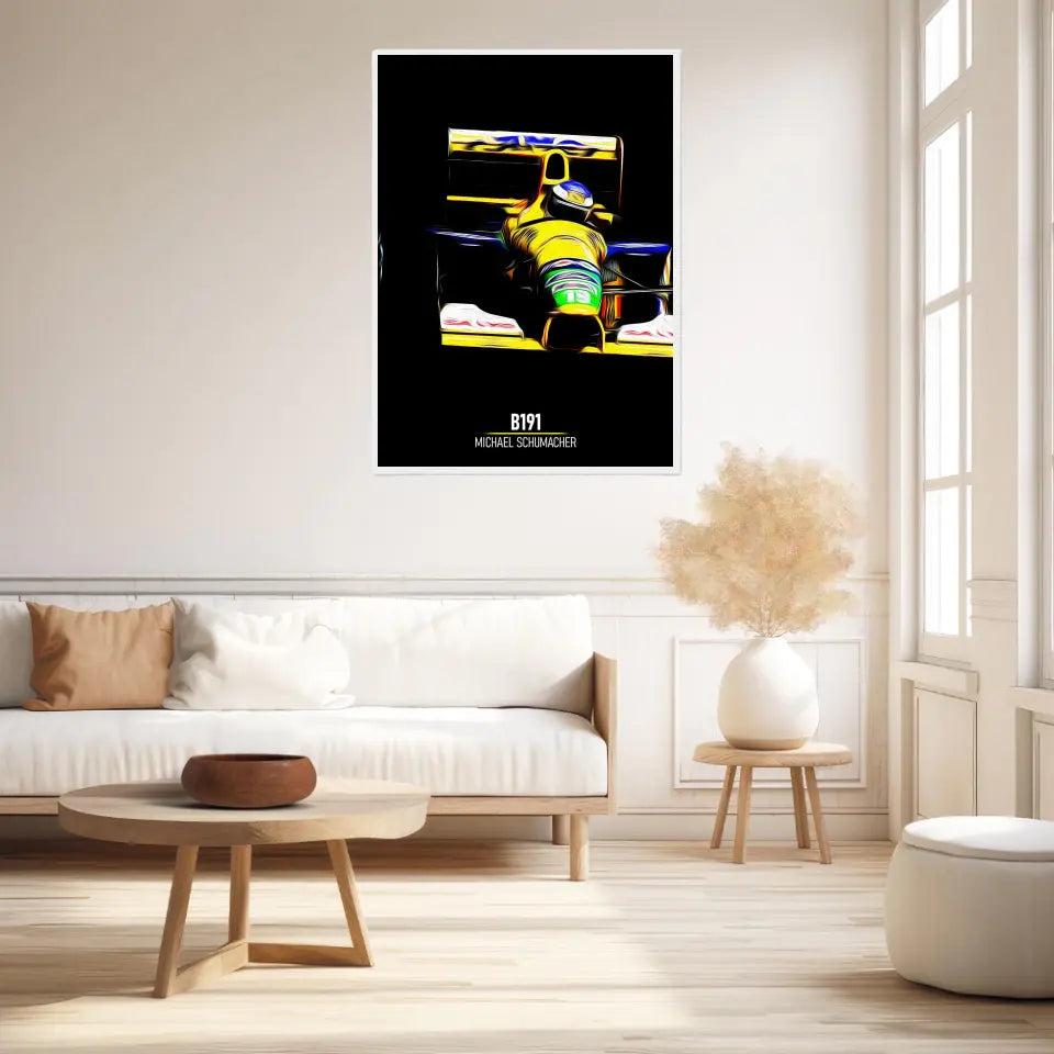 Affiche ou Tableau Benetton B191 Michael Schumacher Formule 1