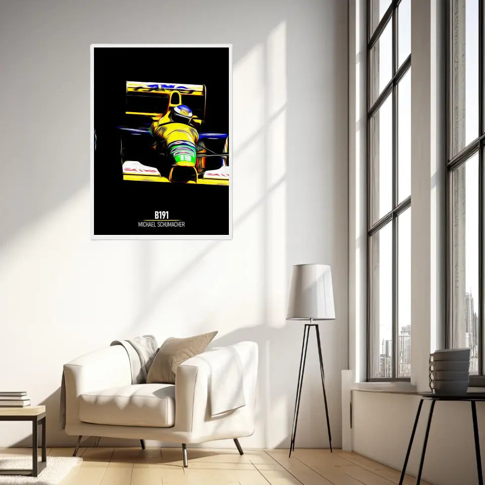 Affiche ou Tableau Benetton B191 Michael Schumacher Formule 1