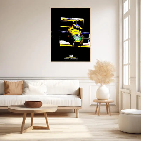 Affiche ou Tableau Benetton B191 Michael Schumacher Formule 1