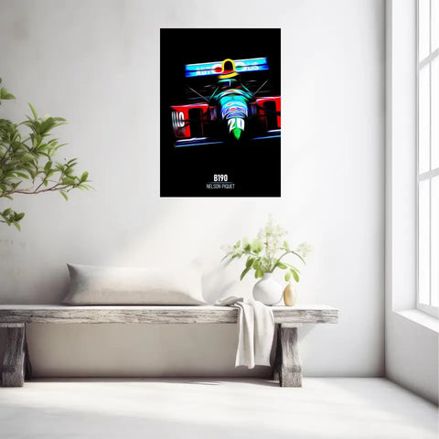Affiche ou Tableau Benetton B190 Nelson Piquet Formule 1