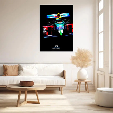 Affiche ou Tableau Benetton B190 Nelson Piquet Formule 1