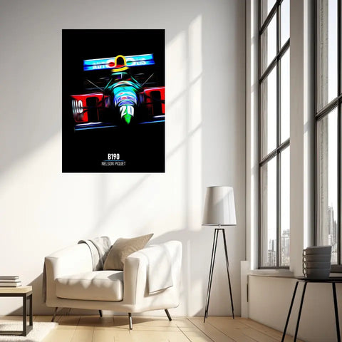 Affiche ou Tableau Benetton B190 Nelson Piquet Formule 1
