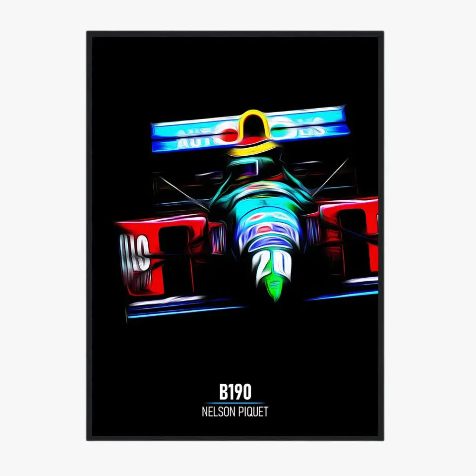 Affiche ou Tableau Benetton B190 Nelson Piquet Formule 1