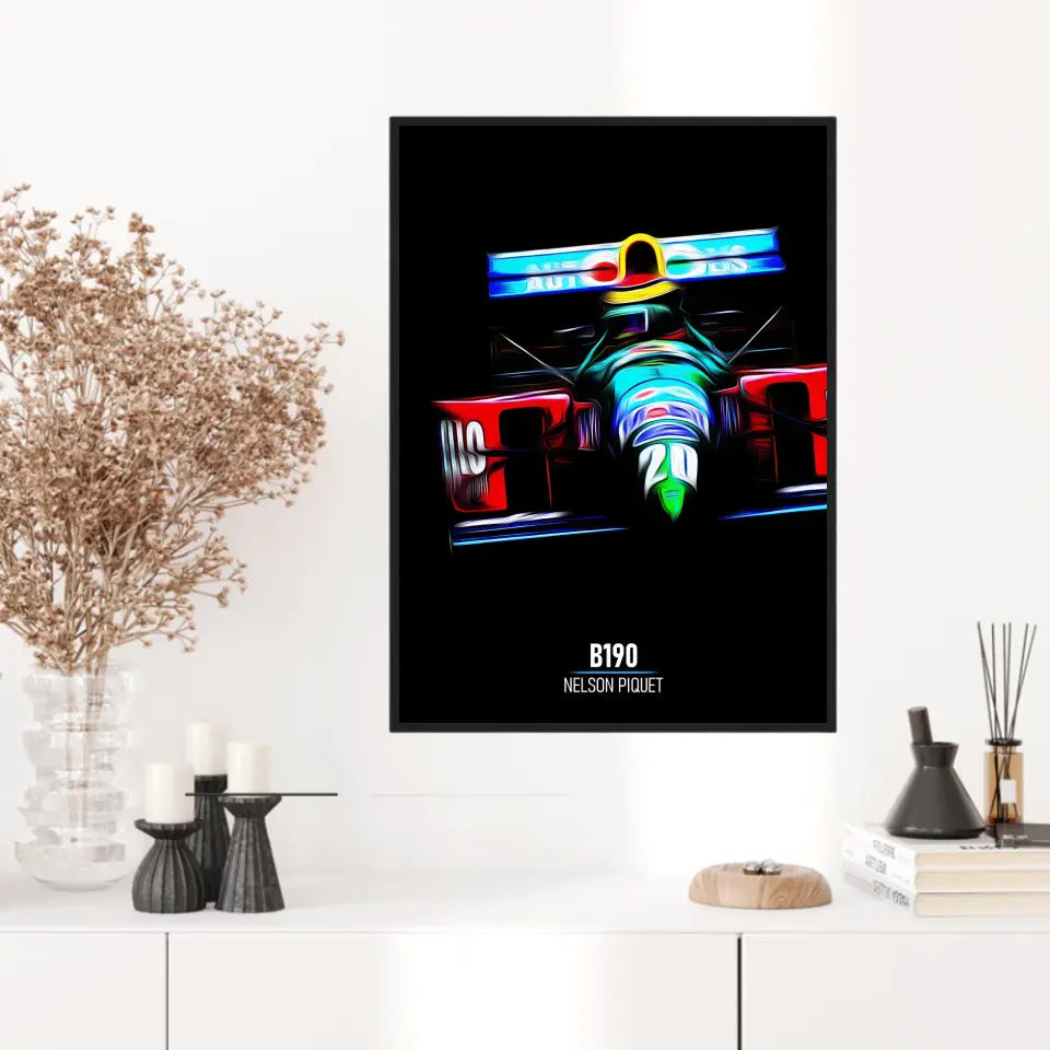 Affiche ou Tableau Benetton B190 Nelson Piquet Formule 1