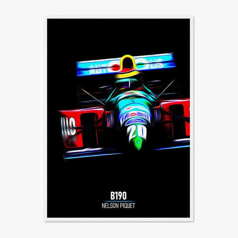 Affiche ou Tableau Benetton B190 Nelson Piquet Formule 1