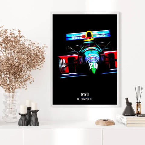 Affiche ou Tableau Benetton B190 Nelson Piquet Formule 1