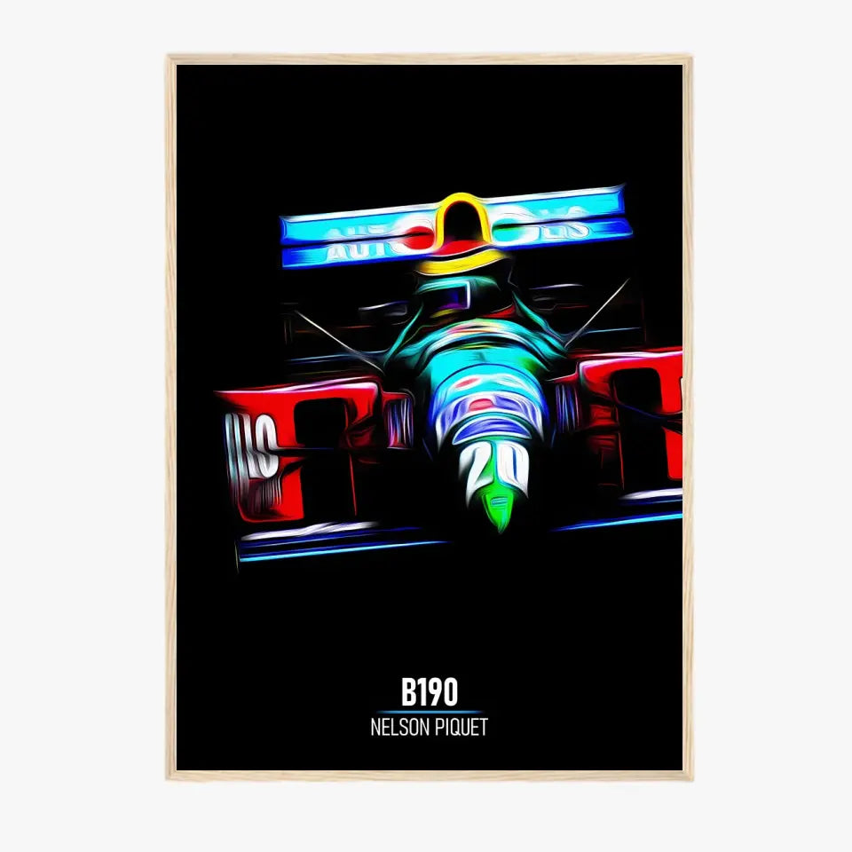 Affiche ou Tableau Benetton B190 Nelson Piquet Formule 1