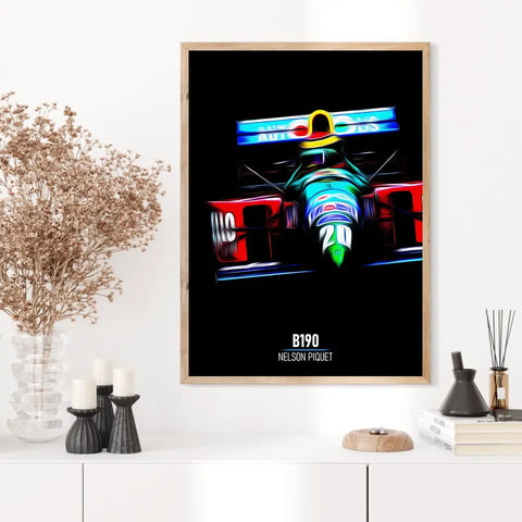 Affiche ou Tableau Benetton B190 Nelson Piquet Formule 1