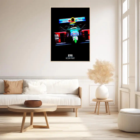 Affiche ou Tableau Benetton B190 Nelson Piquet Formule 1