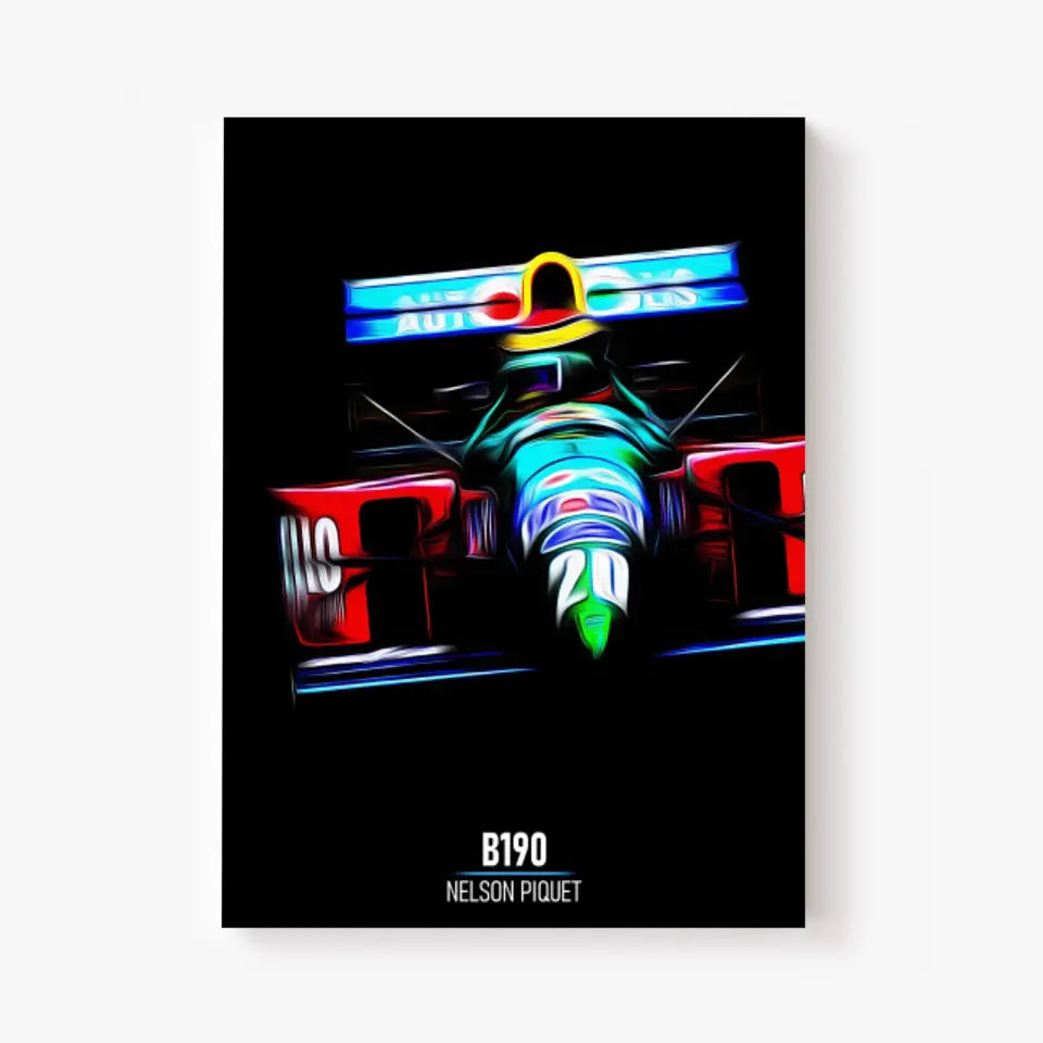 Affiche ou Tableau Benetton B190 Nelson Piquet Formule 1