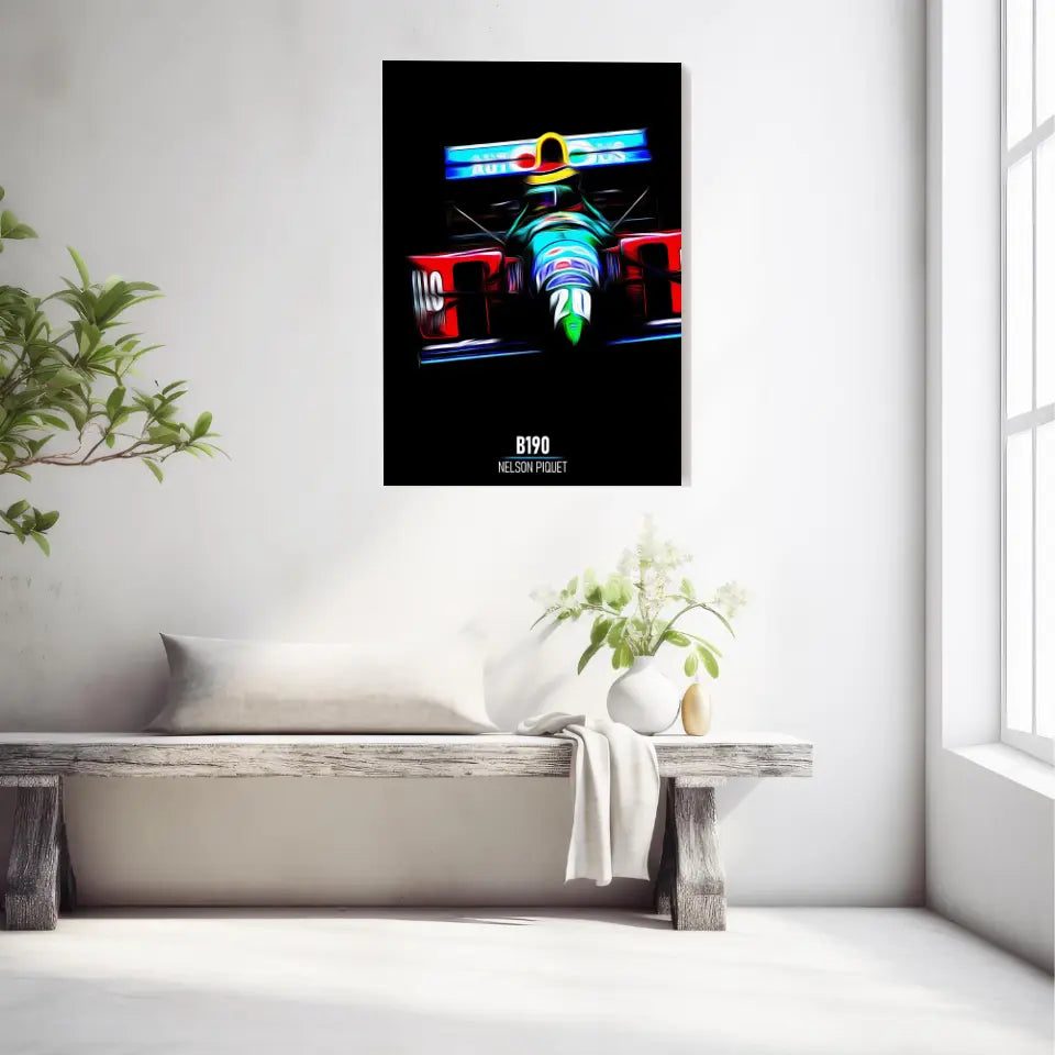 Affiche ou Tableau Benetton B190 Nelson Piquet Formule 1