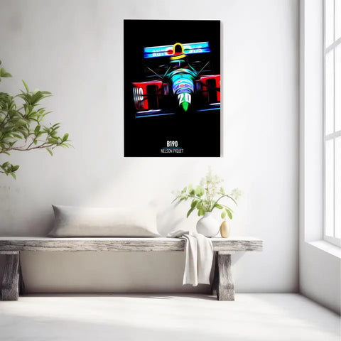 Affiche ou Tableau Benetton B190 Nelson Piquet Formule 1