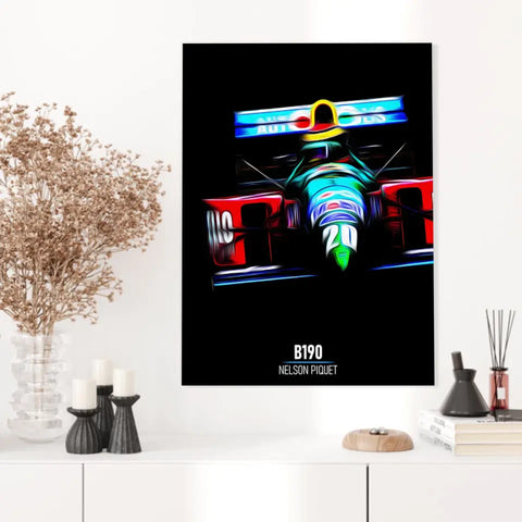 Affiche ou Tableau Benetton B190 Nelson Piquet Formule 1