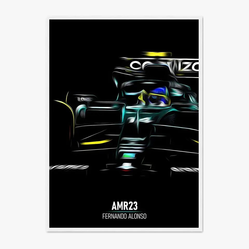 Affiche ou Tableau Aston Martin AMR23 Fernando Alonso Formule 1