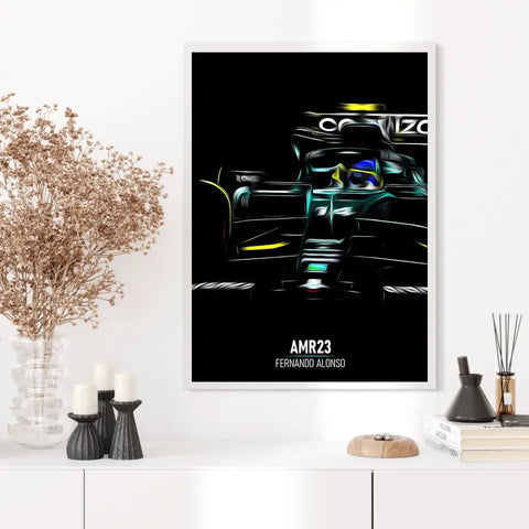 Affiche ou Tableau Aston Martin AMR23 Fernando Alonso Formule 1