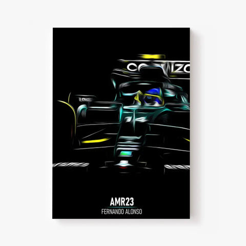 Affiche ou Tableau Aston Martin AMR23 Fernando Alonso Formule 1