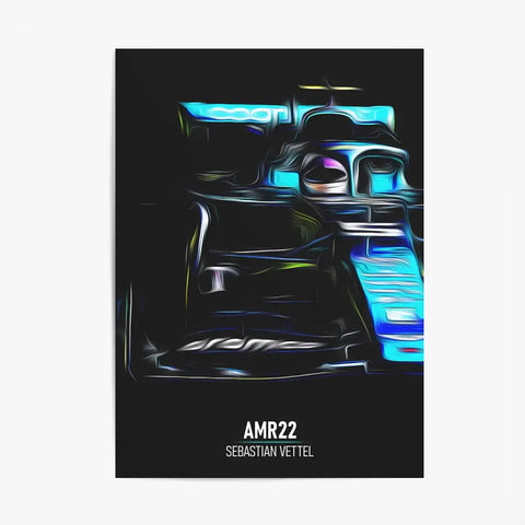 Affiche ou Tableau Aston Martin AMR22 Sebastian Vettel Formule 1