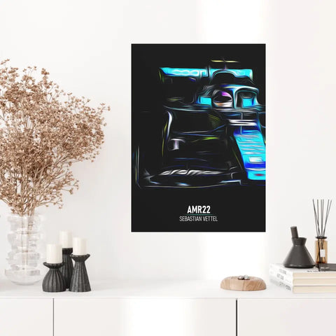 Affiche ou Tableau Aston Martin AMR22 Sebastian Vettel Formule 1