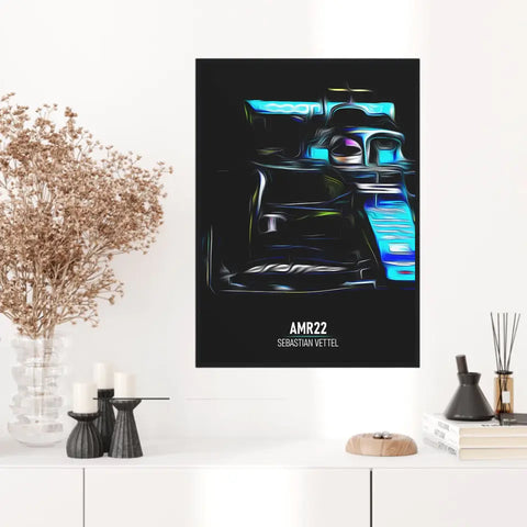 Affiche ou Tableau Aston Martin AMR22 Sebastian Vettel Formule 1