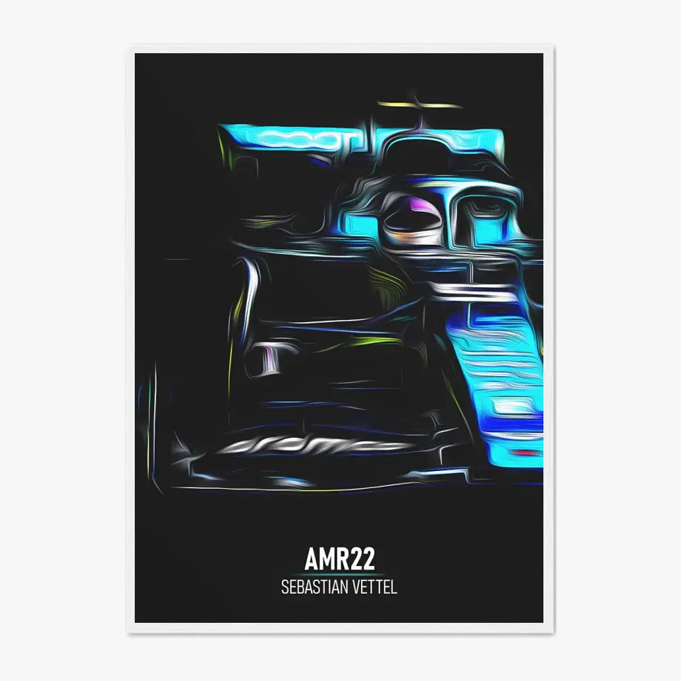Affiche ou Tableau Aston Martin AMR22 Sebastian Vettel Formule 1