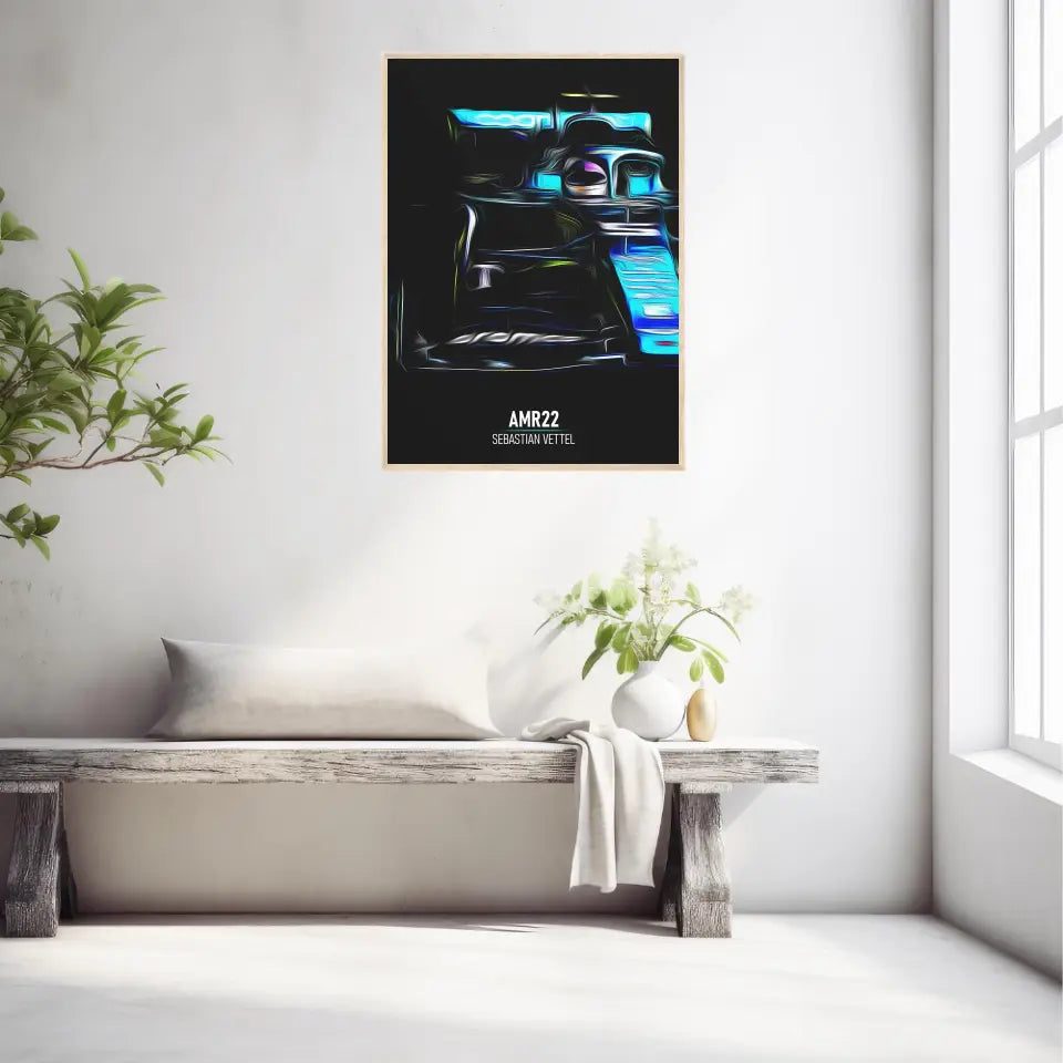 Affiche ou Tableau Aston Martin AMR22 Sebastian Vettel Formule 1