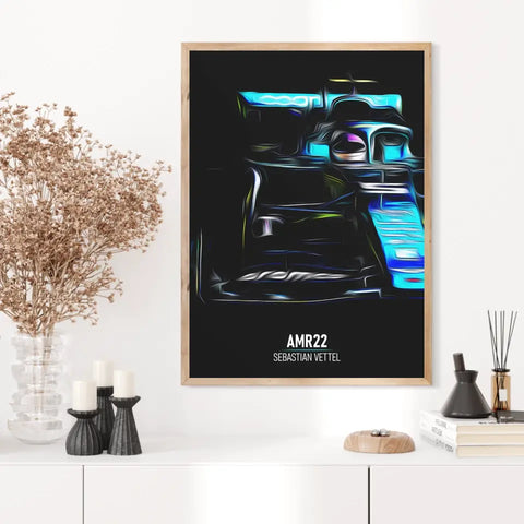 Affiche ou Tableau Aston Martin AMR22 Sebastian Vettel Formule 1
