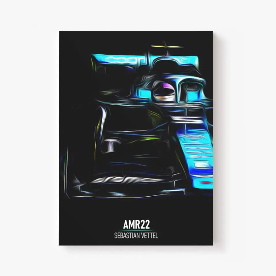 Affiche ou Tableau Aston Martin AMR22 Sebastian Vettel Formule 1