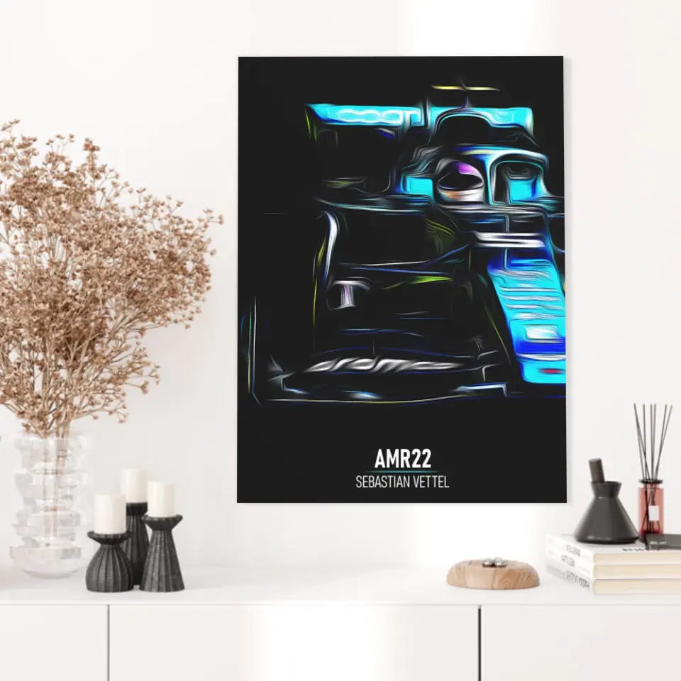 Affiche ou Tableau Aston Martin AMR22 Sebastian Vettel Formule 1