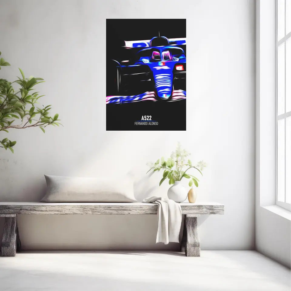 Affiche ou Tableau Alpine A522 Fernando Alonso Formule 1