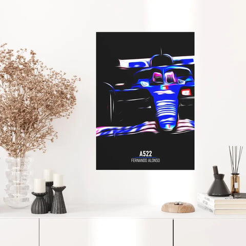 Affiche ou Tableau Alpine A522 Fernando Alonso Formule 1