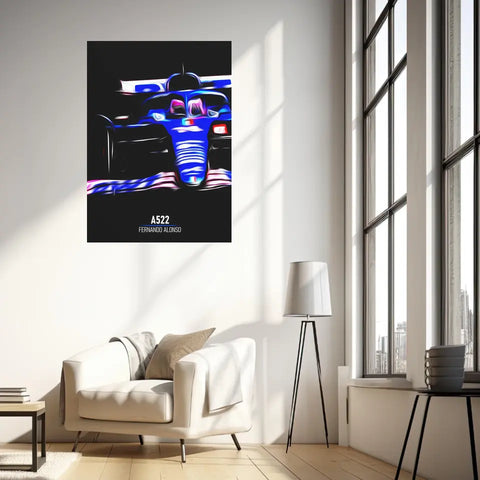 Affiche ou Tableau Alpine A522 Fernando Alonso Formule 1