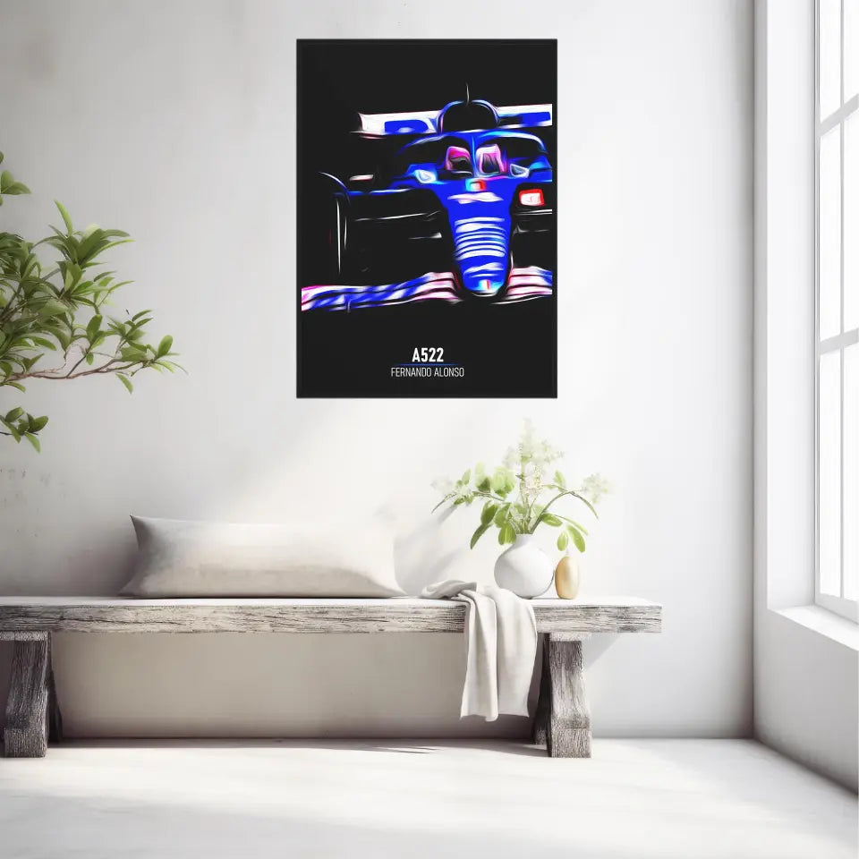Affiche ou Tableau Alpine A522 Fernando Alonso Formule 1